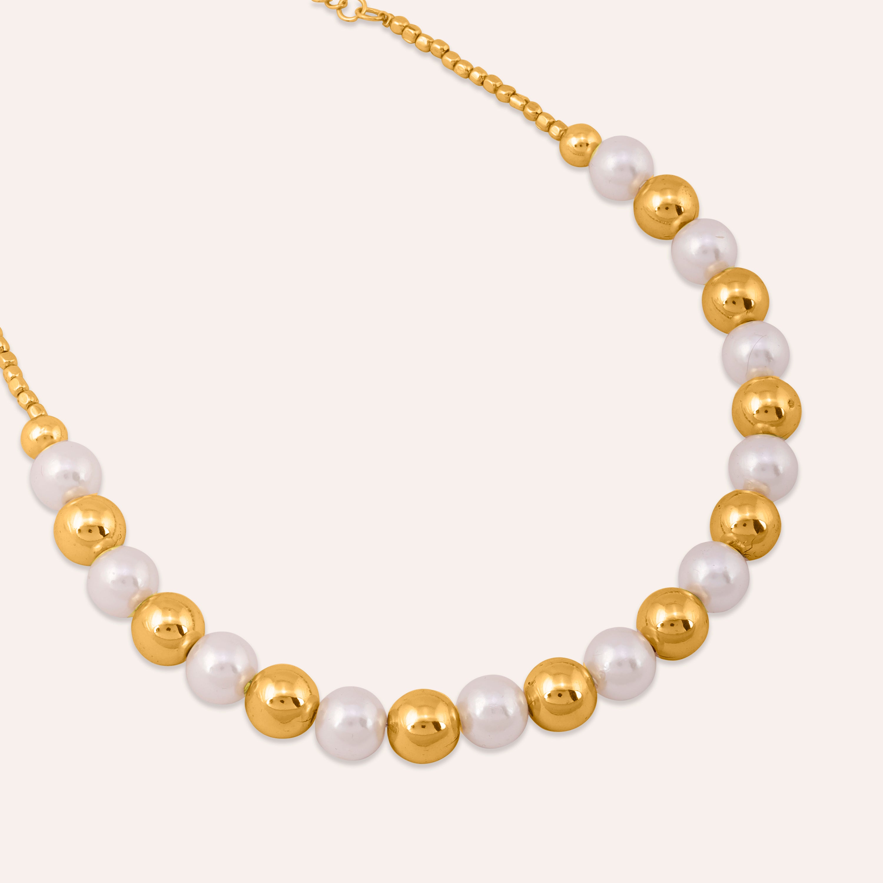 7mm White Pearl and Gold Necklace – Gump's